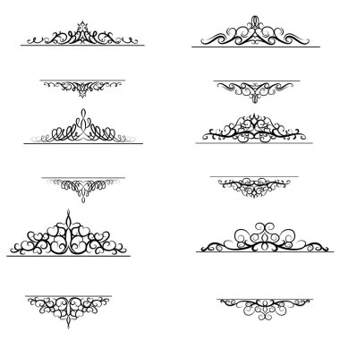 Vintage vektör girdap çerçeveyi beyaz ayarla