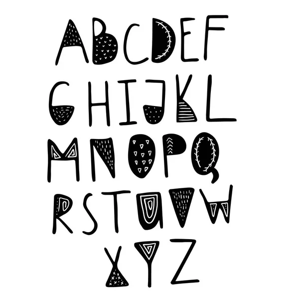Humour enfantin fait avec alphabet encre — Image vectorielle