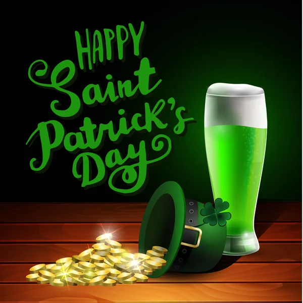 St. patrick s day vektor grüßkarte — Stockvektor