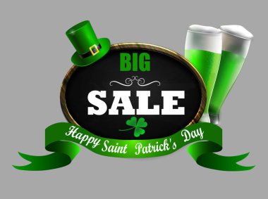 Satılık poster St. Patrick s gün için. Vektör