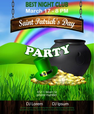 Vektör St. Patrick s gün poster tasarım şablonu