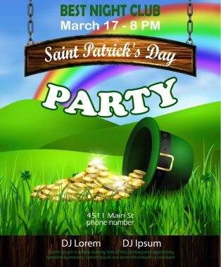 Vektör St. Patrick s gün poster tasarım şablonu