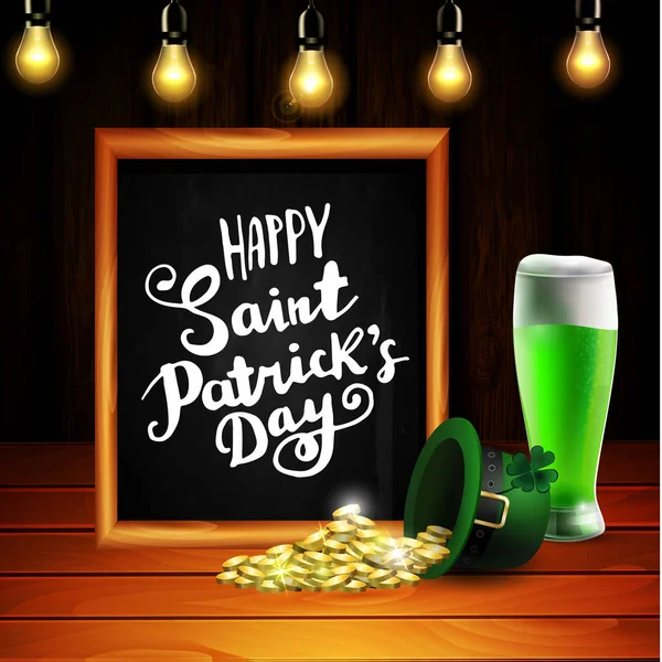 St. patrick s day vektor grüßkarte — Stockvektor