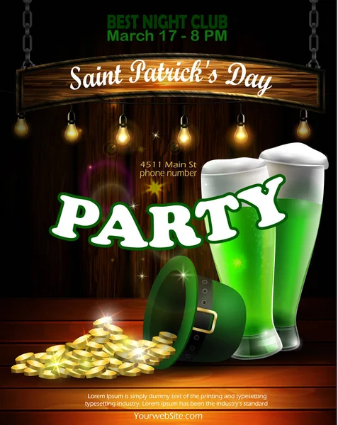 Affiche de la Saint Patrick. Illustration vectorielle — Image vectorielle