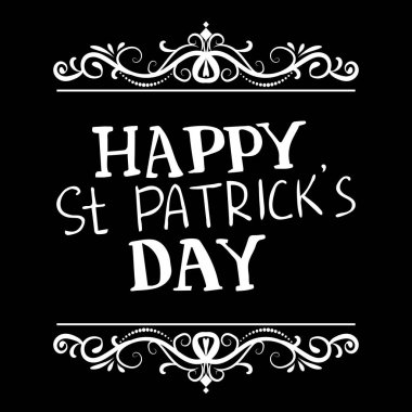 St Patrick s gün el yazısı tırnak poster vektör