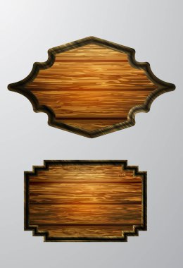 Ahşap tabelanın gerçekçi temsili