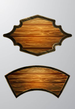 Ahşap tabelanın gerçekçi temsili