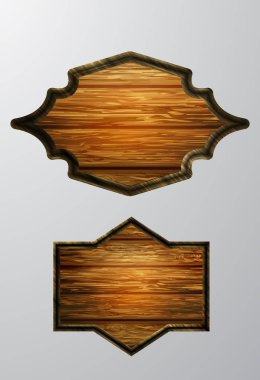 Ahşap tabelanın gerçekçi temsili