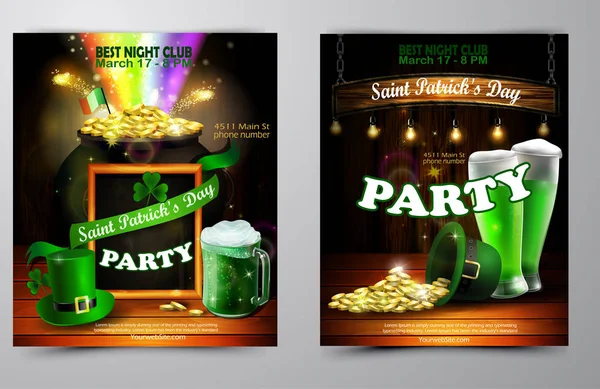 Modelo de design de cartaz do Dia do Vector St. Patrick —  Vetores de Stock