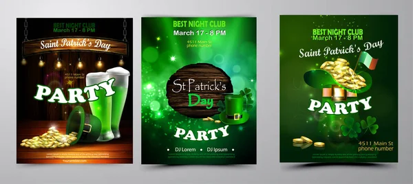 Vector St. Patrick s Day plantilla de diseño de póster — Archivo Imágenes Vectoriales