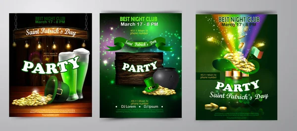 Modelo de design de cartaz do Dia do Vector St. Patrick —  Vetores de Stock