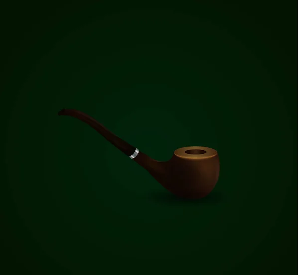 Smoking pipe. Vector illustration. — Stock Vector