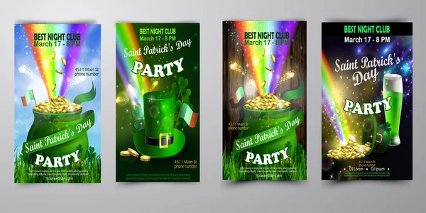 Vector St. Patrick s Day plantilla de diseño de póster — Archivo Imágenes Vectoriales