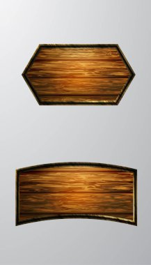 Ahşap tabelanın gerçekçi temsili