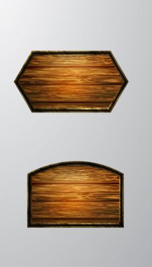 Ahşap tabelanın gerçekçi temsili