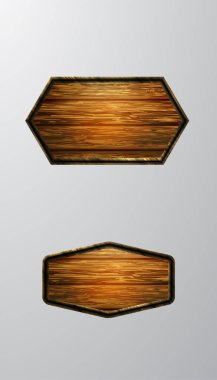 Ahşap tabelanın gerçekçi temsili