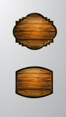 Ahşap tabelanın gerçekçi temsili