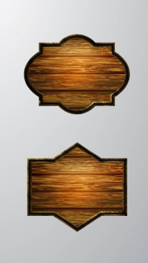 Ahşap tabelanın gerçekçi temsili