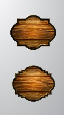 Ahşap tabelanın gerçekçi temsili