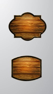 Ahşap tabelanın gerçekçi temsili