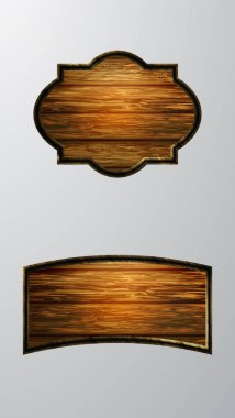 Ahşap tabelanın gerçekçi temsili