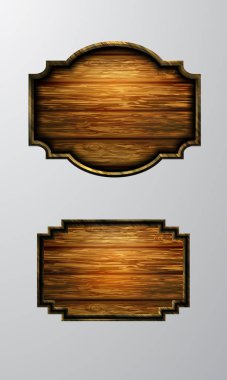 Ahşap tabelanın gerçekçi temsili