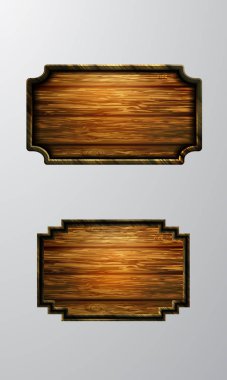 Ahşap tabelanın gerçekçi temsili