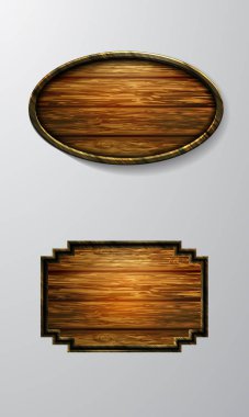 Ahşap tabelanın gerçekçi temsili