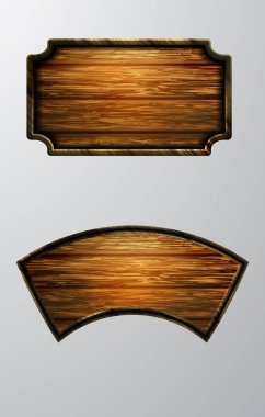 Ahşap tabelanın gerçekçi temsili