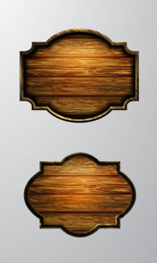 Ahşap tabelanın gerçekçi temsili