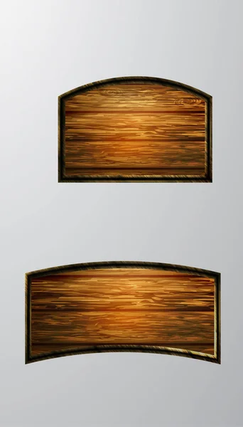 Ilustración realista vectorial del letrero de madera — Archivo Imágenes Vectoriales