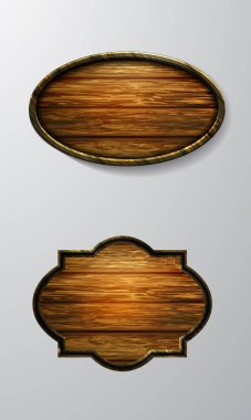 Ahşap tabelanın gerçekçi temsili