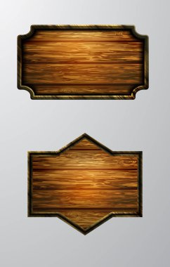 Ahşap tabelanın gerçekçi temsili