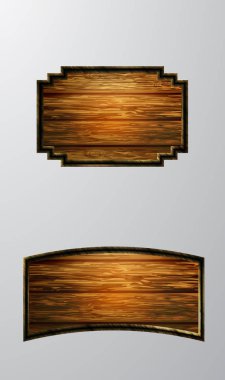 Ahşap tabelanın gerçekçi temsili