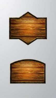 Ahşap tabelanın gerçekçi temsili