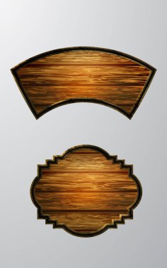 Ahşap tabelanın gerçekçi temsili