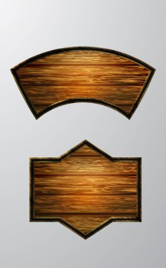 Ahşap tabelanın gerçekçi temsili