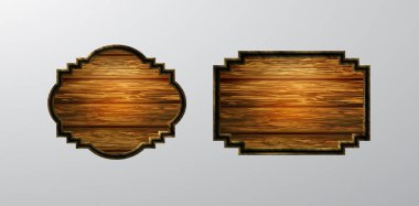 Ahşap tabelanın gerçekçi temsili