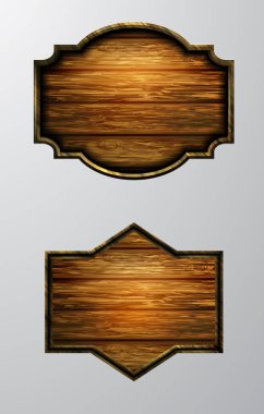 Ahşap tabelanın gerçekçi temsili