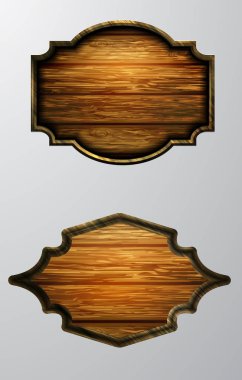 Ahşap tabelanın gerçekçi temsili