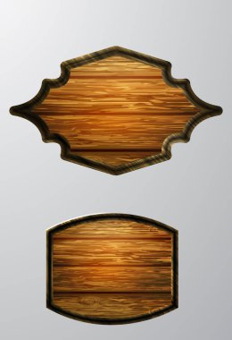 Ahşap tabelanın gerçekçi temsili