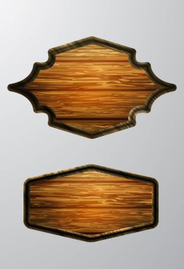 Ahşap tabelanın gerçekçi temsili