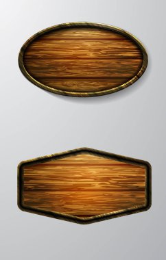 Ahşap tabelanın gerçekçi temsili