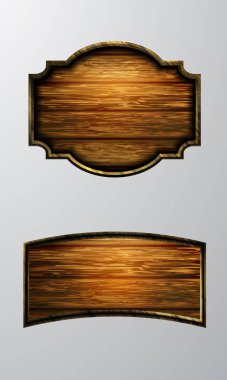 Ahşap tabelanın gerçekçi temsili