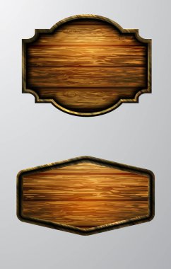 Ahşap tabelanın gerçekçi temsili