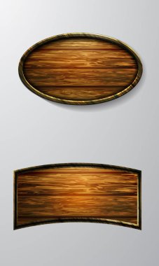 Ahşap tabelanın gerçekçi temsili