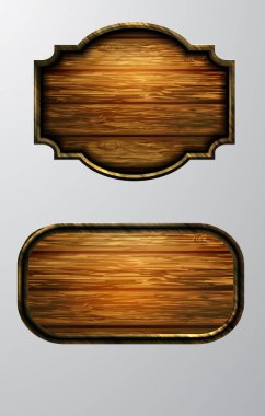 Ahşap tabelanın gerçekçi temsili