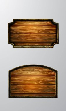 Ahşap tabelanın gerçekçi temsili