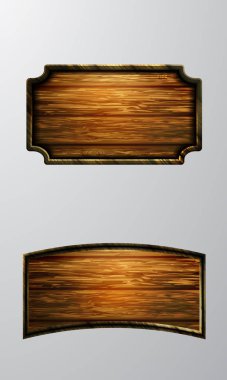 Ahşap tabelanın gerçekçi temsili