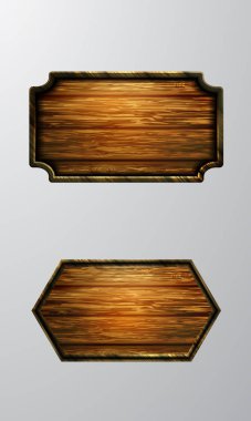 Ahşap tabelanın gerçekçi temsili